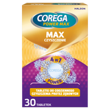 Corega Power Max, tabletki do czyszczenia protez zębowych, max czyszczenie, 30 tabletek USZKODZONE OPAKOWANIE - miniaturka zdjęcia produktu