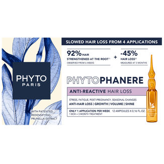 Phyto Phytophanere, kuracja przeciw reakcyjnemu wypadaniu włosów, 12 ampułek x 5 ml - zdjęcie produktu