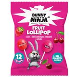 Bunny Ninja Fruit Lollipop, lizaki kulki o smaku truskawki i wiśni, bez dodatku cukru, od 3 lat, 12 x 10 g Bunny Ninja Fruit Lollipop, lizaki kulki o smaku truskawki i wiśni, bez dodatku cukru, od 3 lat, 12 x 10 g - miniaturka zdjęcia produktu