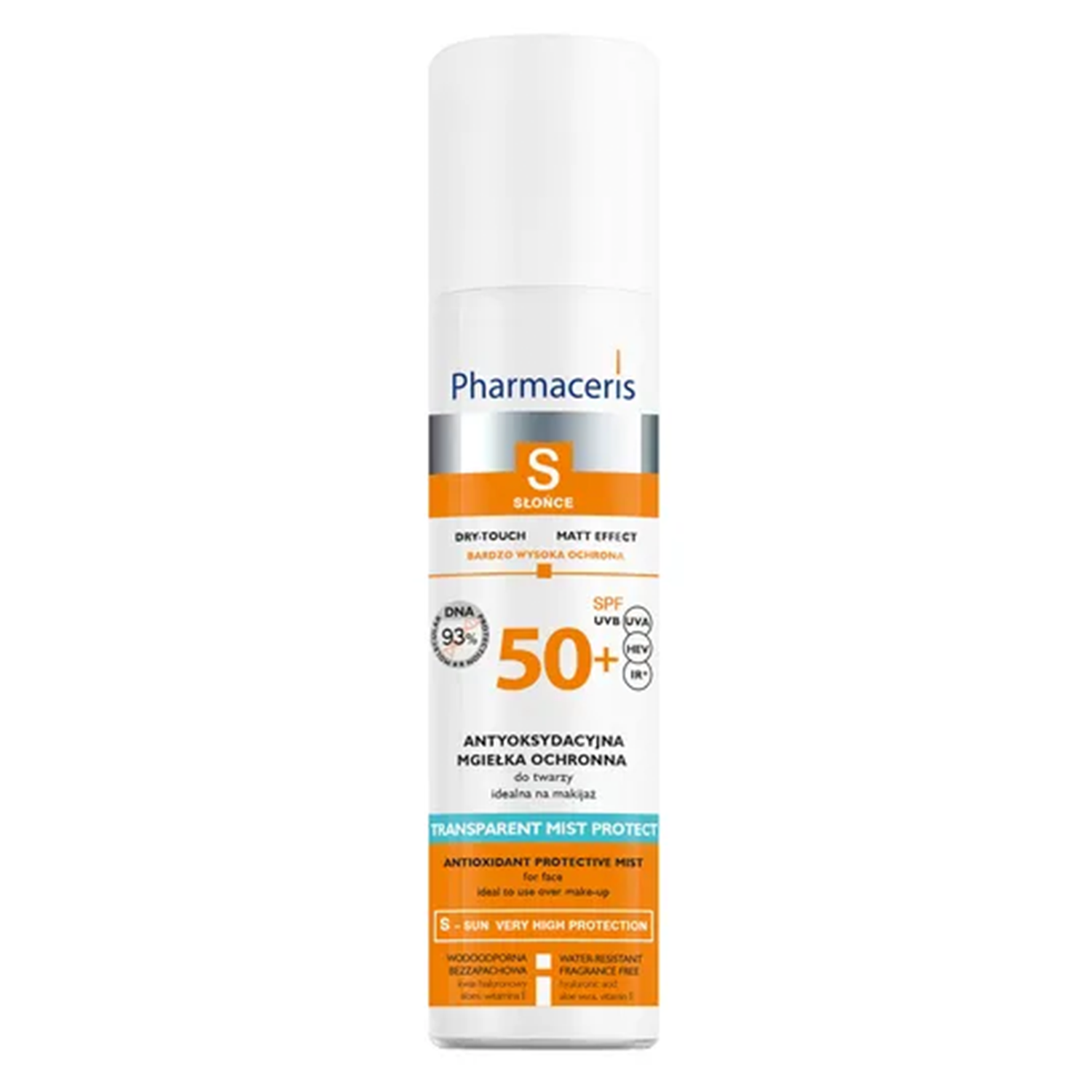 Pharmaceris Pharmaceris S Transparent Mist Protect, antioxidativ Spray schützend für das Gesicht SPF 50+, 75 ml — Inhaltsstoffe und Bewertung