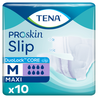 Tena Slip ProSkin Maxi, pieluchomajtki, rozmiar M, 73-122 cm, 10 sztuk - zdjęcie produktu