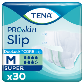 Tena Slip ProSkin Super, pieluchomajtki, rozmiar M, 73-122 cm, 30 sztuk - zdjęcie produktu