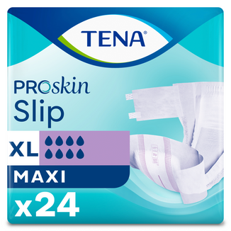 Tena Slip ProSkin Maxi, pieluchomajtki, rozmiar XL, 92-144 cm, 24 sztuki - zdjęcie produktu