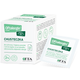Oftalergin Clean, chusteczki do ochrony i higieny powiek w przypadku objawów alergii, 20 sztuk - miniaturka zdjęcia produktu