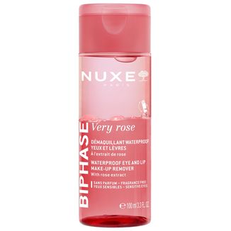 Nuxe Very Rose, dwufazowy płyn do demakijażu oczu i ust, 100 ml - zdjęcie produktu