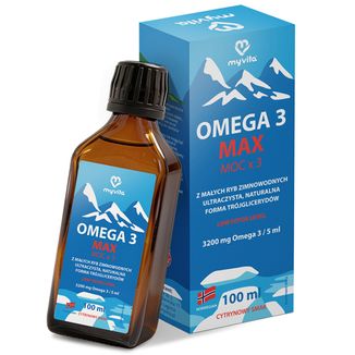 MyVita Omega-3 Max, smak cytrynowy, 100 ml - zdjęcie produktu