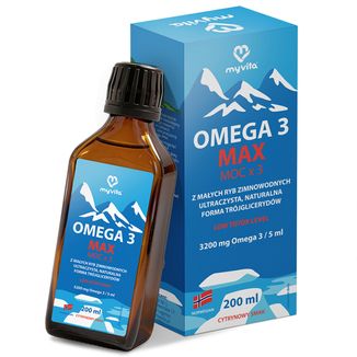 MyVita Omega-3 Max, smak cytrynowy, 200 ml - zdjęcie produktu