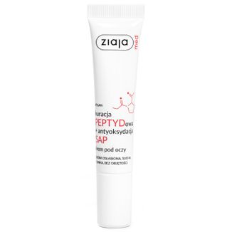 Ziaja Med Kuracja peptydowa + antyoksydacja SAP, krem pod oczy, 15 ml Ziaja Med Kuracja peptydowa + antyoksydacja SAP, krem pod oczy, 15 ml - zdjęcie produktu