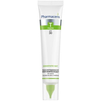 Pharmaceris T T-Zone Oily Skin Sebostatic Day, krem normalizujący przeciwtrądzikowy, SPF 30, 40 ml - zdjęcie produktu