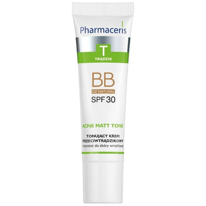 Pharmaceris Pharmaceris T Acne Matt Tone BB, tönend Creme gegen Akne, 02 natural, SPF 30, 30 ml — Inhaltsstoffe und Bewertung
