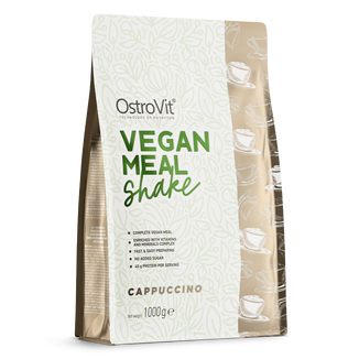 OstroVit Vegan Meal Shake, smak cappuccino, 1 kg - zdjęcie produktu