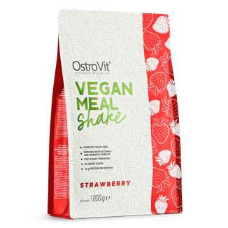 OstroVit Vegan Meal Shake, smak truskawkowy, 1 kg - zdjęcie produktu