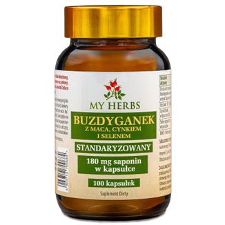 My Herbs Buzdyganek z MACA cynkiem i selenem, 100 kapsułek My Herbs Buzdyganek z MACA cynkiem i selenem, 100 kapsułek - zdjęcie produktu