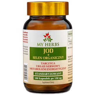 My Herbs Jod + Selen Organiczny, 100 kapsułek My Herbs Jod + Selen Organiczny, 100 kapsułek - zdjęcie produktu