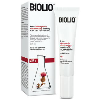 Bioliq 65 +, krem intensywnie odbudowujący do skóry oczu, ust, szyi i dekoltu, 30 ml - zdjęcie produktu