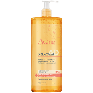 Avene Xeracalm A.D, olejek do mycia, uzupełniający lipidy olejek oczyszczający, 1 l Avene Xeracalm A.D, olejek do mycia, uzupełniający lipidy olejek oczyszczający, 1 l - zdjęcie produktu