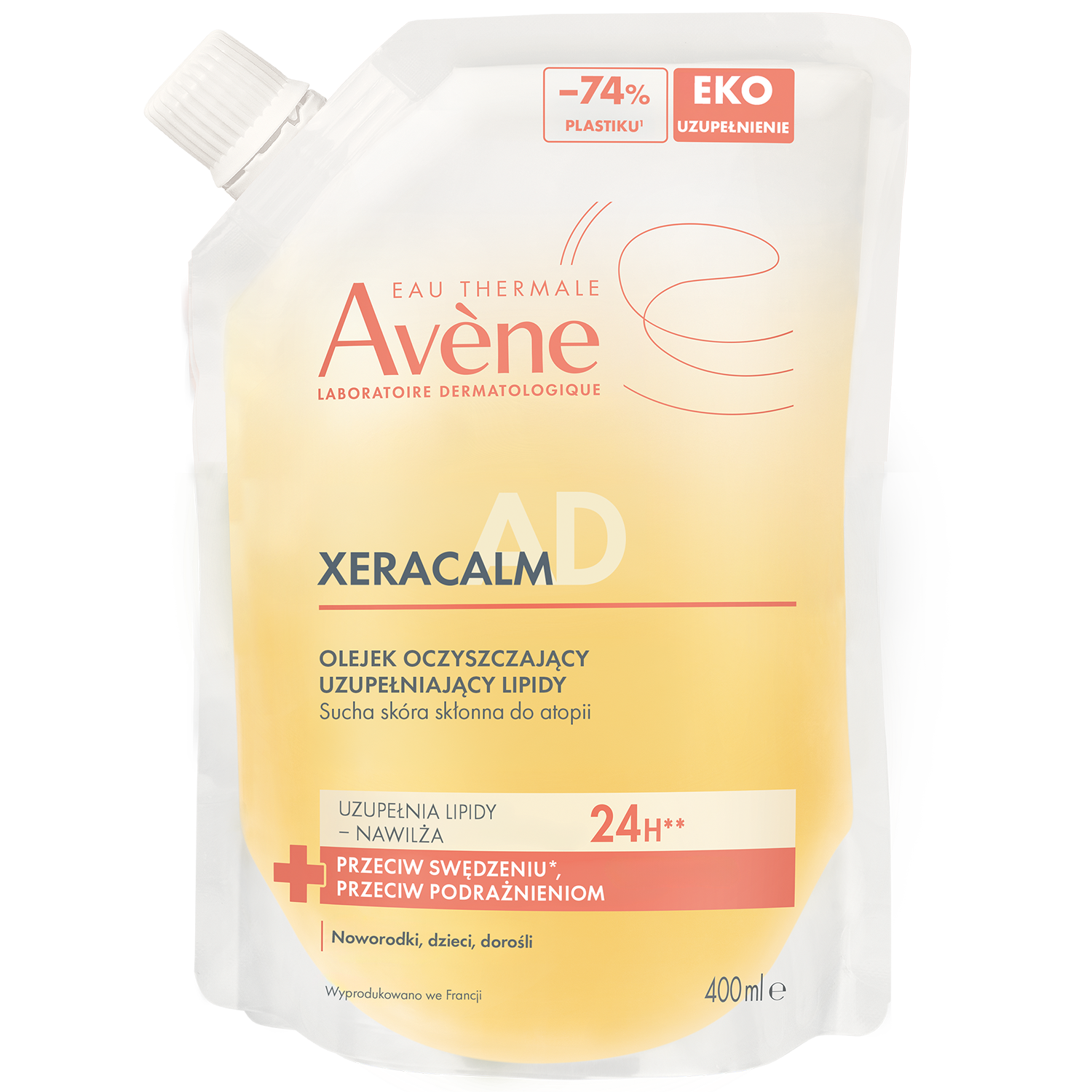 Avene Avene Xeracalm A.D, Öl zur Reinigung, auffüllend Lipide Öl reinigend, Nachfüllpackung, 400 ml
