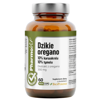 Pharmovit Dzikie Oregano, 10% karwakrolu 10% tymolu, 60 kapsułek - zdjęcie produktu