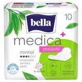 Bella Medica Normal, podpaski higieniczne z prebiotykiem, ze skrzydełkami, ultracienkie, 10 sztuk - miniaturka zdjęcia produktu