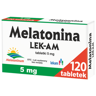 Melatonina LEK-AM 5 mg, 120 tabletek - zdjęcie produktu