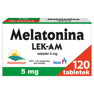 Melatonina LEK-AM 5 mg, 120 tabletek - zdjęcie produktu