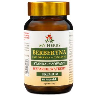 My Herbs Berberyna + Sylimaryna i Karczoch, 60 kapsułek My Herbs Berberyna + Sylimaryna i Karczoch, 60 kapsułek - zdjęcie produktu