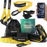 Revity Suspension Gravity Trainer, pasy do ćwiczeń w podwieszeniu, 278 cm, kotwica do drzwi, 45 cm, przedłużka, 100 cm, khaki-czarny - miniaturka zdjęcia produktu
