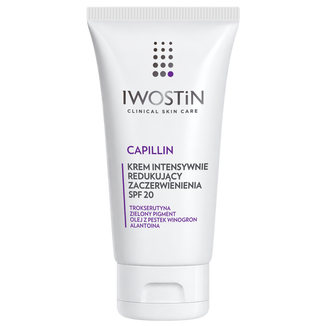 Iwostin Capillin, krem intensywnie redukujący zaczerwienienia, SPF 20, 50 ml - zdjęcie produktu