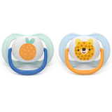Avent Ultra Air Happy, ortodontyczny smoczek uspokajający, 0-6 miesięcy, silikonowy, symetryczny, zielony/ niebieski, 2 sztuki - miniaturka zdjęcia produktu
