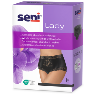 Seni Lady, wielorazowa bielizna chłonna, rozmiar L, czarna, 1 sztuka - zdjęcie produktu