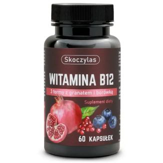 Skoczylas Witamina B12 3 formy z granatem i borówką, 60 kapsułek - zdjęcie produktu