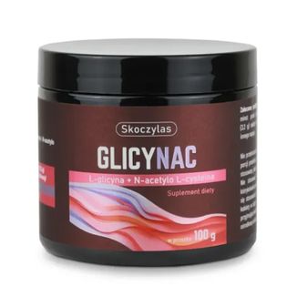 Skoczylas GlicyNac, l-glicyna + n-acetylo l-cysteina, 100 g Skoczylas GlicyNac, l-glicyna + n-acetylo l-cysteina, 100 g - zdjęcie produktu