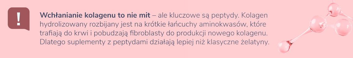 Wchłanianie kolagenu to nie mit, ale kluczowe są peptydy.