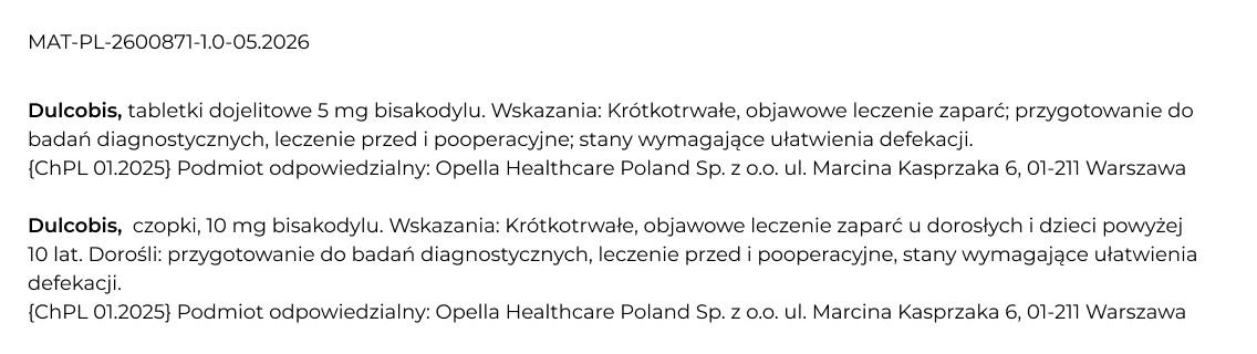 dulcobis przypisy
