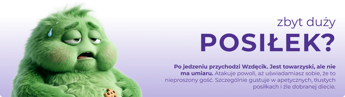 zbyt duży posiłek